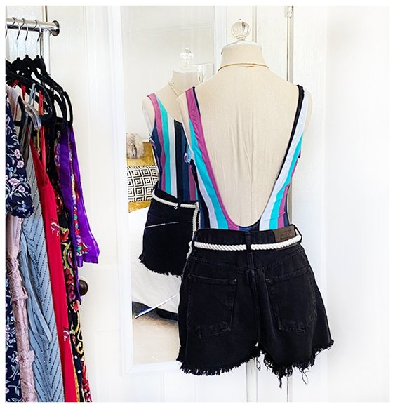 Vintage [ CALVIN KLEIN JEANS ] Cut Off Denim Shorts - Picture 4 of 8